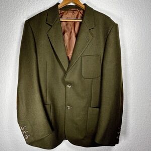 Laksen Sporting Shooting Jacket Thrie Estaits Amaretta Wool Olive Green Large
